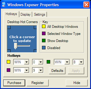 WinExposer configuration screen
1